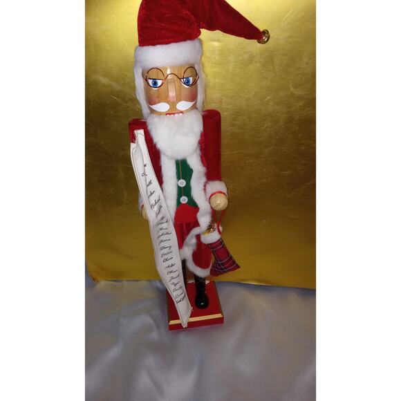 North Pole Trading Co 24" List Santa Christmas Holiday Nut Cracker - Picture 3 of 7